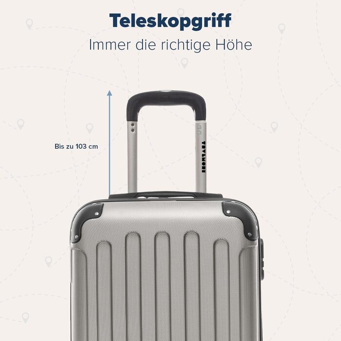 Набір валіз TRVLMORE: 2 валізи (ручна поклажа, шампань)