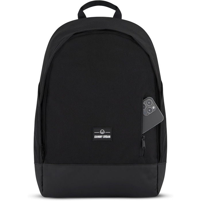 Рюкзак Johnny Urban для жінок і чоловіків - Neo - Денні рюкзаки з відділенням для ноутбука 16 дюймів для школи, роботи та навчання - Спортивний рюкзак - Шкільний рюкзак для підлітків - Водовідштовхувальний (Чорний)