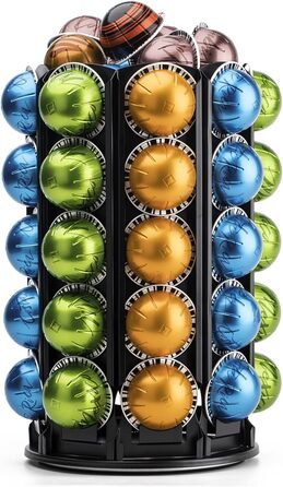 Підставка для капсул кави Bagoo Karussell для Nespresso Vertuo Line з центральним відсіком для додаткових капсул (40+)