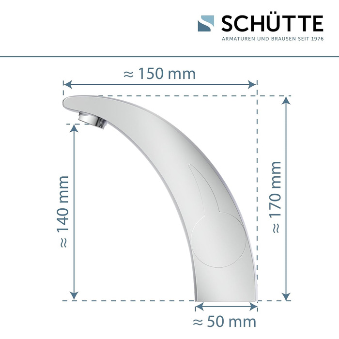 Змішувач для ванної кімнати Schütte 98100 Panama, суміш-вентиль з однорічним керуванням, хром, 35 мм картридж, для ванної кімнати