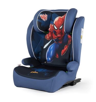 Автокрісло Disney для дівчаток 100-150 см з ISOFIX, з принтами Ельзи, Анни та Олафа (фіолетове)