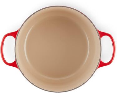 Le Creuset Високий круглий гусчар з чавуну, 26 см, червоний