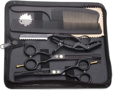 Набір професійних перукарських ножиць для чоловіків і жінок 5,5 Purple Dragon Hair Scissors (чорний)