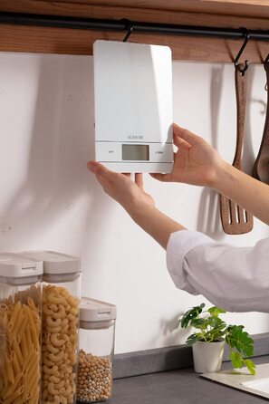 Ваги для кави NUTRI FIT Mini з таймером, USB-C, LED-дисплеєм, 2 кг/0,1 г, чорний (EK9380HR-weiss)