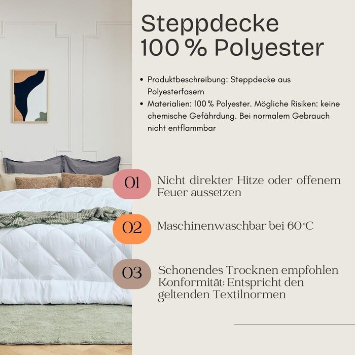 Ковдра DREAMWAY 135x200 см, 4-сезонна, мікрофібра 300gsm, біла, сертифікат Oeko-Tex