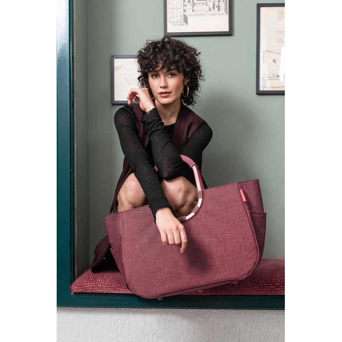 Сумка Reisenthel Loopshopper L – містка та водонепроникна сумка з перероблених PET-пляшок, золото (Twist Maroon)