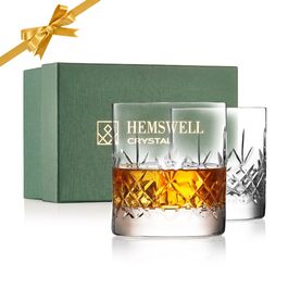 Набір склянок для віскі Wicklow 2 шт. 310 мл - кришталь без свинцю, важке дно, ручна обробка, подарункова коробка