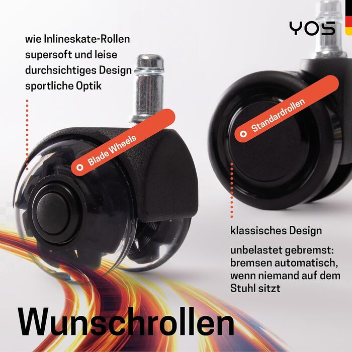 Офісний стілець YOS S5 з підтримкою спини та голови, чорний. Німецька якість, до 150 кг