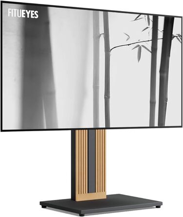Підставка для телевізора FITUEYES Zen Series Black: дерев'яна, поворотна, регульована по висоті (32-65 дюймів)