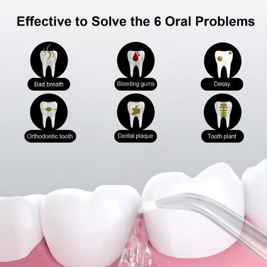 Набір для очищення зубів: зубна нитка, електрична зубна щітка, щітка та зубна нитка для здоров'я ясен та чистоти зубів Black