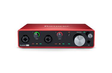 Аудіоінтерфейс Focusrite Scarlett 4i4 3-го покоління з USB для гітаристів, вокалістів та продюсерів. Професійний звук та програмне забезпечення для запису