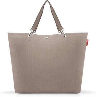 Сумка-шопер Reisenthel Shopper XL – велика, стильна, з водонепроникного матеріалу Herringbone Mokka