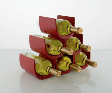 Модульна підставка для винних пляшок 34,5х30х15,5 см червона Ное Алессі