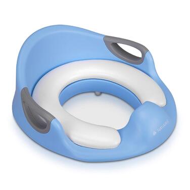 Насадка на унітаз Navaris для дітей (12 міс - 7 років) з антиковзним покриттям, ручками та захистом від бризок - синій