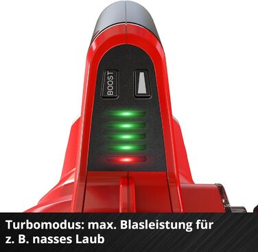 Електричний акумуляторний листозбірник Einhell VENTURRO 36/240 Power X-Change (36 В, Li-Ion, потужність всмоктування до 740 м³/год, мішок для збору листя 45 л, функція видування до 240 км/год) без акумулятора та зарядного пристрою