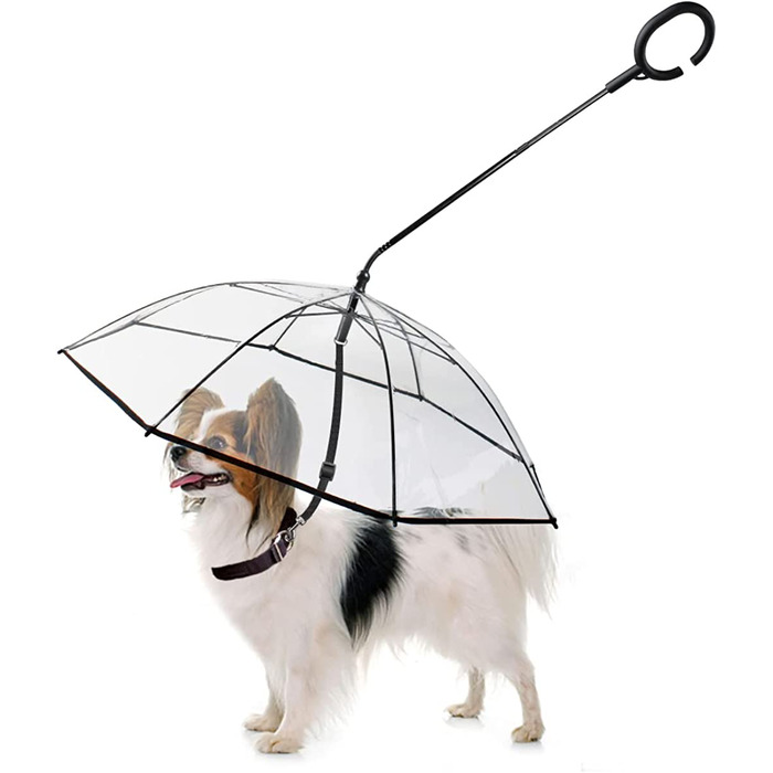 Парасолька для домашніх тварин NAMSAN з мотузкою, парасолька для собак з регульованою ручкою, парасолька для прогулянок під дощем і снігом, підходить для маленьких і середніх собак