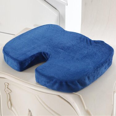 Ортопедична подушка для сидіння HomDSim з Memory Foam для офісного крісла, авто, дому - блакитна