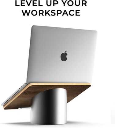 Підставка для ноутбука HumanCentric на стіл: алюміній, сірий колір, ергономічна, сумісна з MacBook, для комфортної роботи