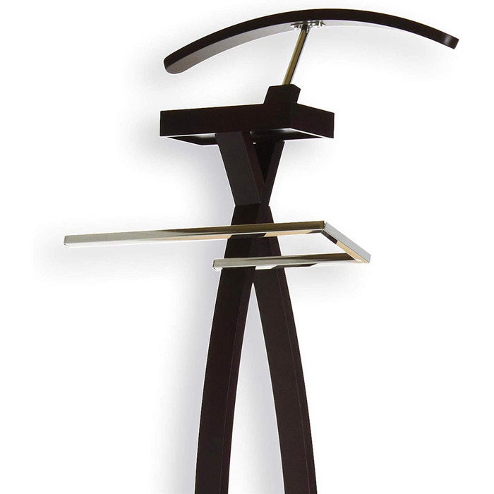 Стійка для одягу Herrendiener з вішалкою для штанів, практичний буфет для одягу з полицею для прикрас, сучасний чоловічий/жіночий стійка для одягу білого (темно-коричневого) кольору