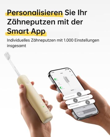 Електрична зубна щітка Laifen Wave Spezial з осциляцією та вібрацією, звукова, для дорослих, з додатком, 2 насадки (зелена), 1 шт. (упаковка) (жовта, 1 шт. (упаковка))