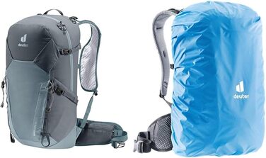 Туристичний рюкзак deuter Unisex Speed Lite 25 (1 упаковка) (графіт-сланець, 25 л, комплект з дощовиком)