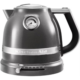 Електричний чайник KitchenAid з регулюванням температури 50-100°C, 1.5L, нержавіюча сталь, Empire, з індикатором рівня води та фільтром від накипу