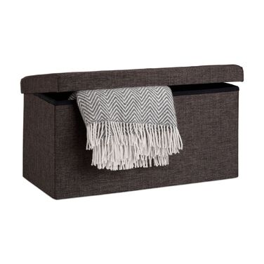 Relaxdays Складана лавка з льону