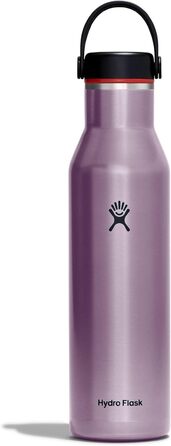 Легка пляшка для води 621 мл (21 унція) Trail Series - багаторазова пляшка для води з нержавіючої сталі з вакуумною ізоляцією та герметичною гнучкою кришкою - Стандартне відкриття - Без бісфенолу А - (Аметист, 621 мл (21 унція))