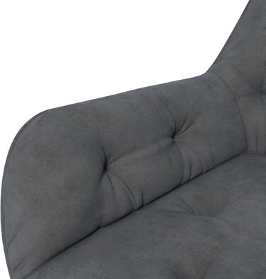 Крісло Vinsetto для офісу та дому: регульоване, поворотне, з оксамитовою оббивкою, до 120 кг, сірий колір