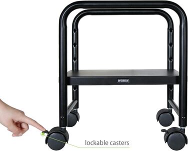 Підставка для ПК EUREKA ERGONOMIC на колесах, регульована по висоті, чорна