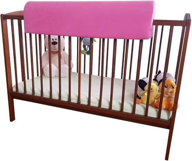 Захист для ліжечка дитячого бортик-подушка від випадання (120 см, Рожевий)