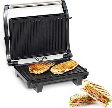 Для сендвічів Електричний гриль 750 Вт Сендвіч-тостер Антипригарний стейк і як Panini Grill Сендвіч-машина 26 шт. 21,5 см