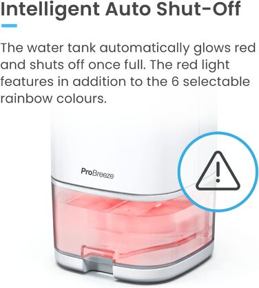 Електричний осушувач повітря Pro Breeze 1000 мл з таймером та нічником - для ванної, спальні, шафи та підвалу. Білий