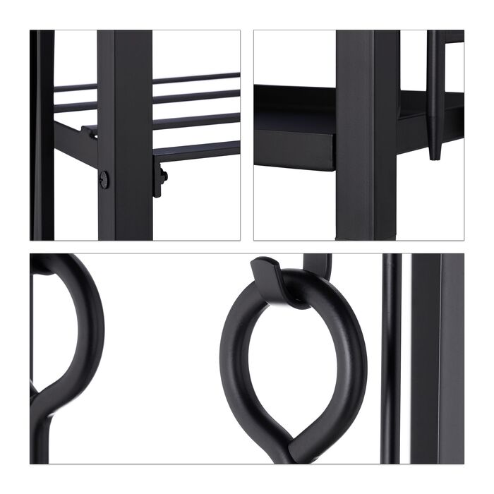 Relaxdays Полиця для дров з підставкою для столових приборів