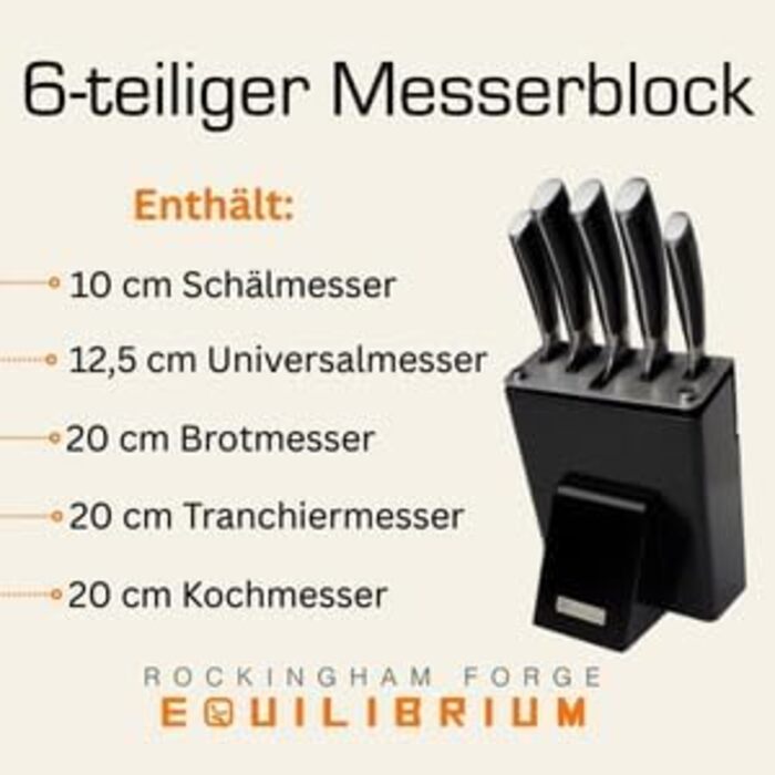 Набір ножів Rockingham Forge Equilibrium з нержавіючої сталі, 6 предметів