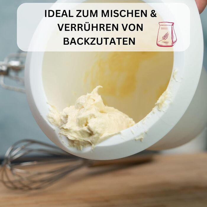 Набір кухонний та для випічки Westmark Duo 4 шт. (Quirltopf 1 л, миска 3,5 л, мірна склянка 1 л, скребок для тіста), пластик/силікон, прозорий/білий/червоний/чорний