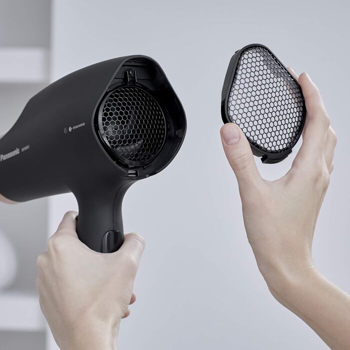 Фен Panasonic EH-NA65CN Nanoe з насадкою для дифузії, насадкою для швидкої сушки та укладки, 3 швидкості та 4 температурні режими, для блискучого волосся, 2000 Вт, ергономічний дизайн, рожеве золото