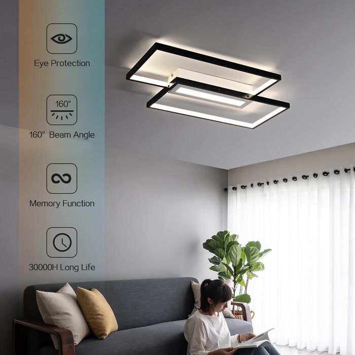 Світлодіодний стельовий світильник Epochglo круглий, дерево 24W 4000K, Ø30см (45W dimmable - подвійна рамка)