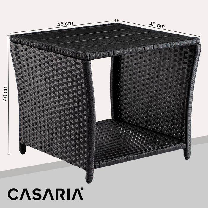 Столик з поліротанга Vedis чорний 45x45x40см