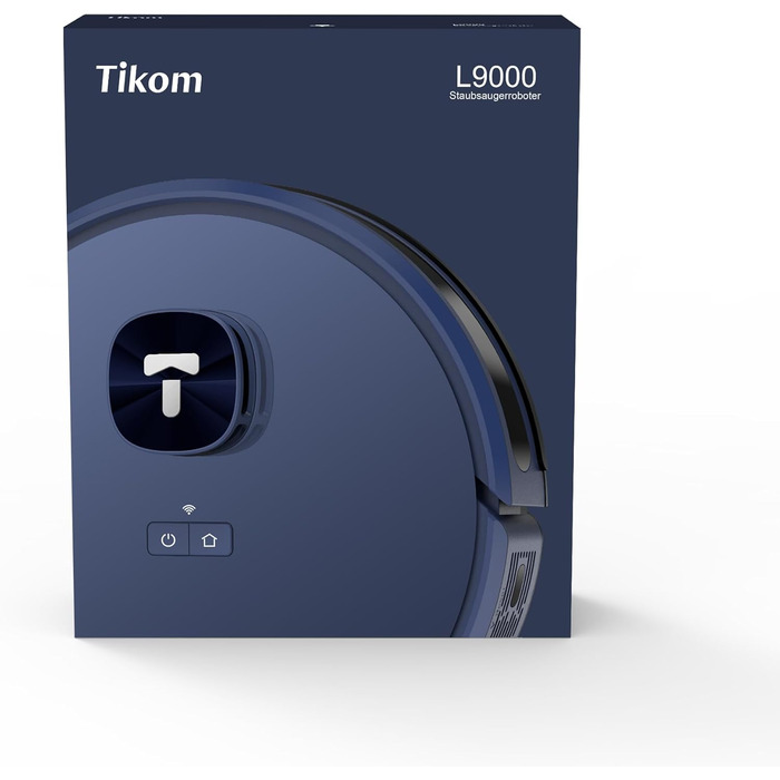 Робот-пилосос Tikom L9000 з функцією миття підлоги, LiDAR, 4000 Па, 150 хв, Wi-Fi, заборонені зони, для шерсті домашніх тварин, синій