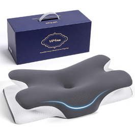 Подушка для шиї Vipfree сірого та білого кольорів