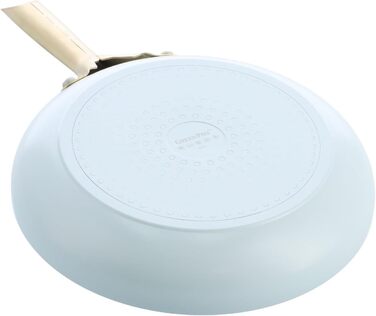 Набір сковорідок GreenPan Shades з керамічним антипригарним покриттям, 3 шт., діаметр 20/24/28 см, без PFAS, для індукційних плит, з ручками з нержавіючої сталі, придатні для миття в посудомийній машині та для використання в духовці, колір Terra (блакитни