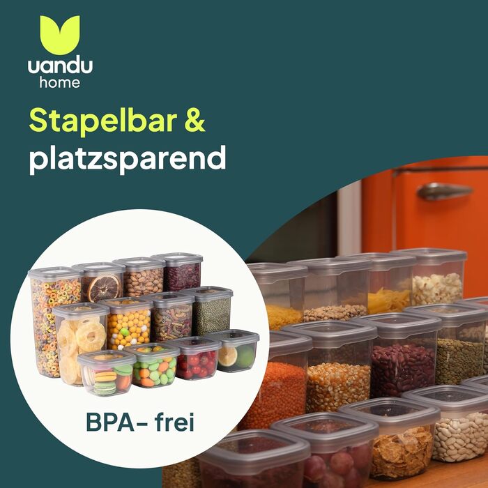 Набір герметичних контейнерів для зберігання продуктів, 12 шт, BPA Free, органайзер для кухні, кухонне приладдя