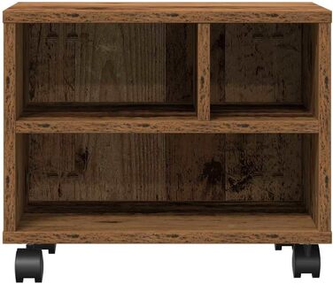 Підставка для принтера на колесах з полицями, білий ДСП, для офісу та робочого кабінету