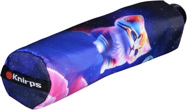 Складна парасолька Knirps Slim Duomatic Cosmic Kitty (Відкрити-Закрити-Авто)