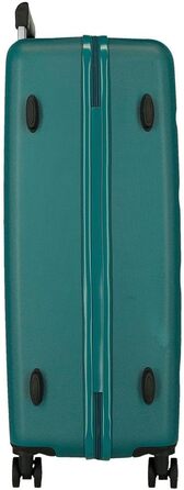 Чемодани Roll Road Flex з ABS-пластику, кодовий замок, 4 колеса, ручна поклажа (набір 2 шт., зелений)