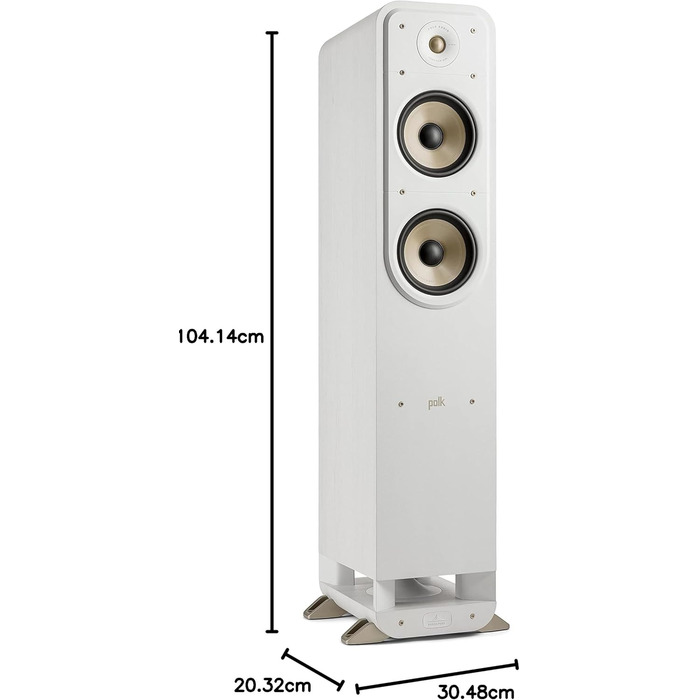 Підлогова акустика Polk Audio Signature Elite ES55 HiFi, Hi-Res, сумісна з Dolby Atmos/DTSX, біла