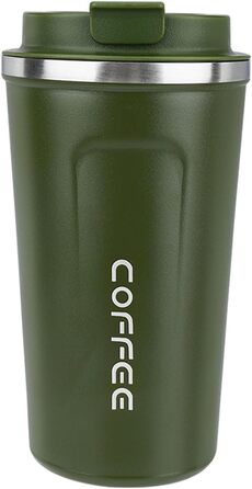 ERBO Термокружка для кави з нержавіючої сталі, 380 мл, 2 шт. (білий + рожевий) + 510 мл (зелений)