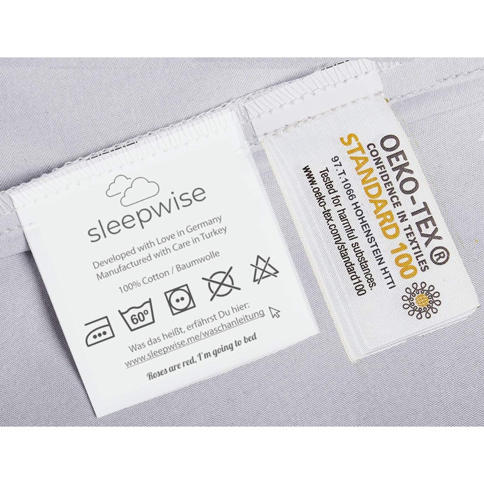 Комплект постільної білизни SLEEPWISE зимовий 135x200 см, бавовна, 2 шт. и, наволочка 80x80, світло-сірий, Oeko-TEX