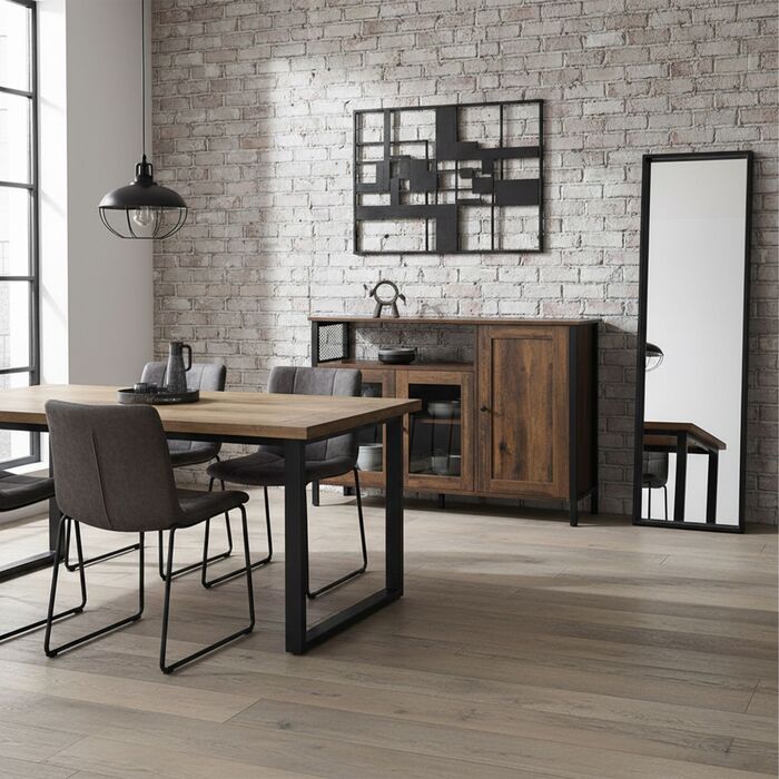 Кухонна шафка Relaxdays з скляними дверцятами